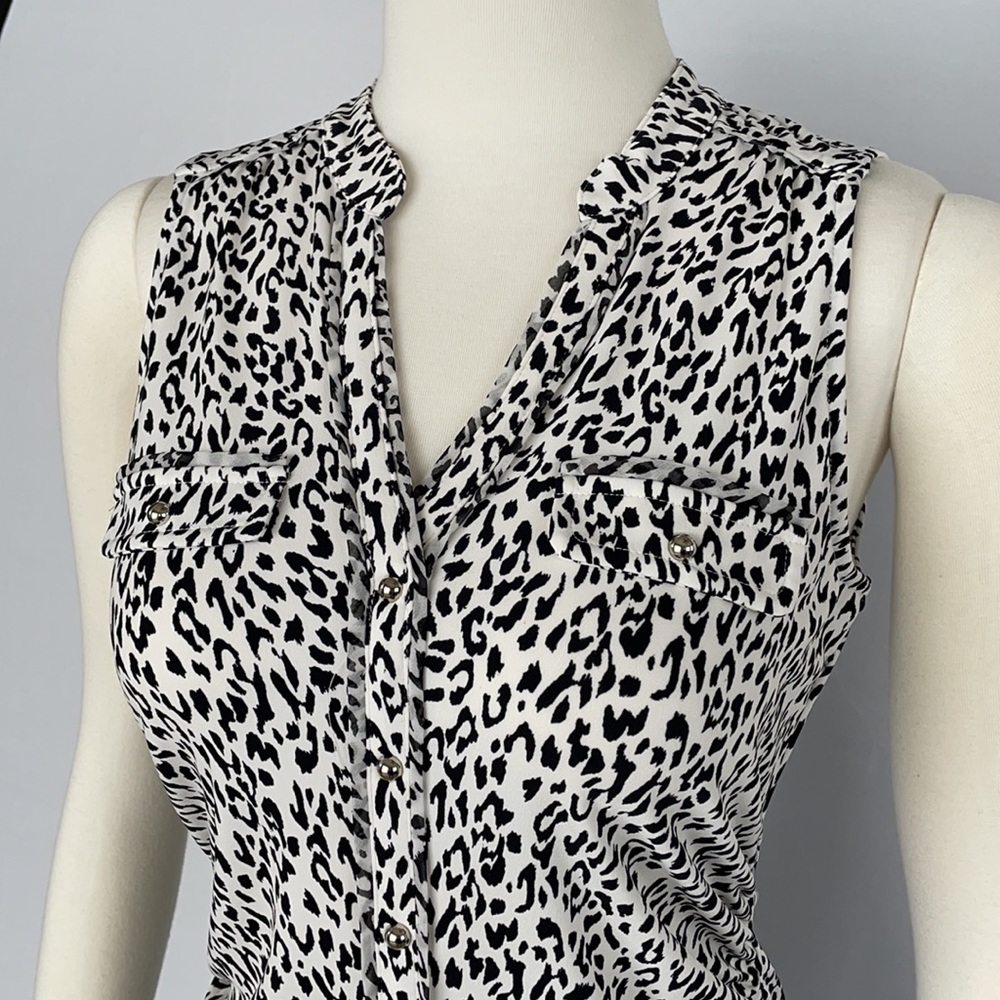 WHBM Leopard Sleeveless Top Size Small - Picture 8 of 16